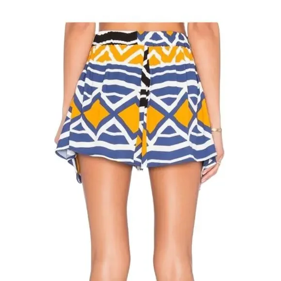 NWT! Ella Moss Sarong Printed Luanda Front Tie Shorts Skort - Size Large - Picture 6 of 10